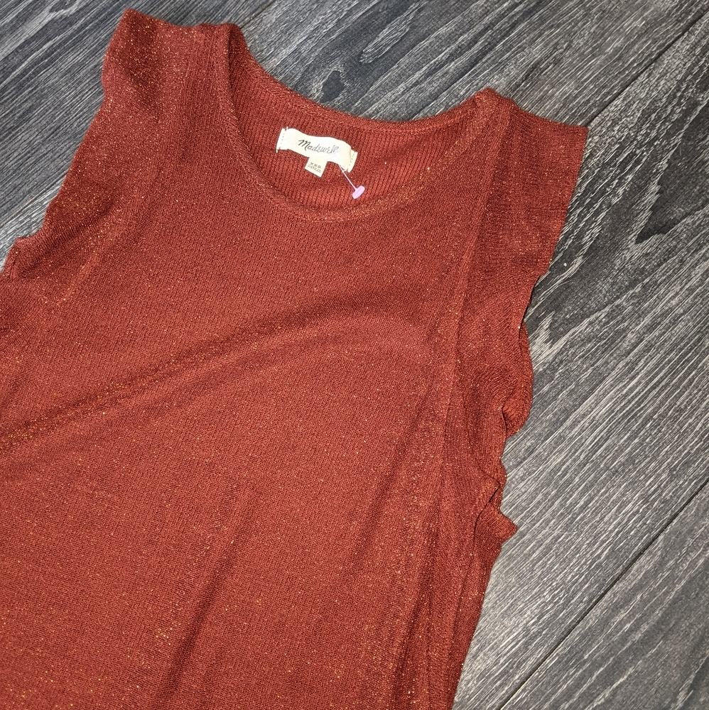 MADEWELL - Metallic Ruffle Tank - Picture 6 of 11